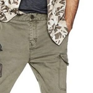 desigual pants for‎ man, military size 32 Soft Green Canvas Pristine Condition